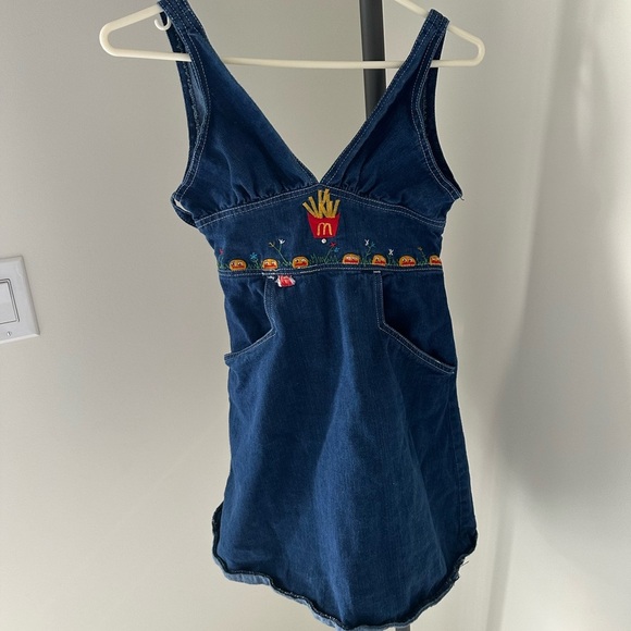 Blue Denim Apron Embroidered McDonaldland Fashions by Raphael Imports kids - Picture 2 of 8